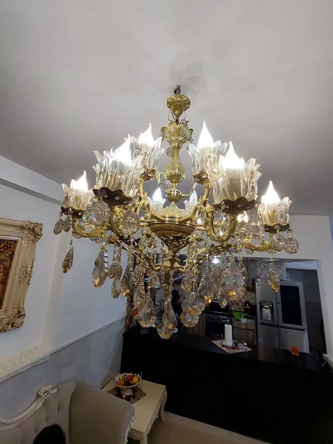 لوسترتمام برنز|لوستر و چراغ آویز|قم, قم نو|دیوار