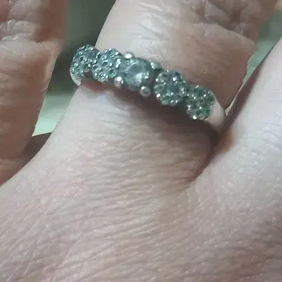 حلقه نگینی نقره|جواهرات|یاسوج, |دیوار