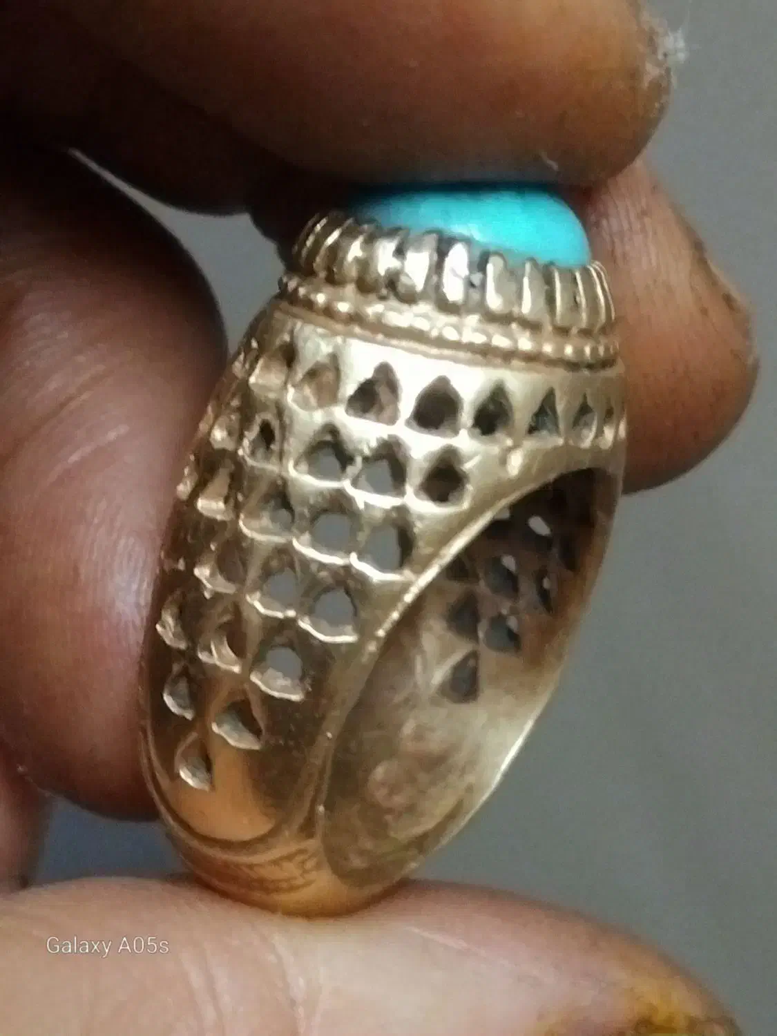 انگشتر دستساز فیروزه عجمی قدیمی|کلکسیون اشیاء عتیقه|تهران, دستغیب|دیوار