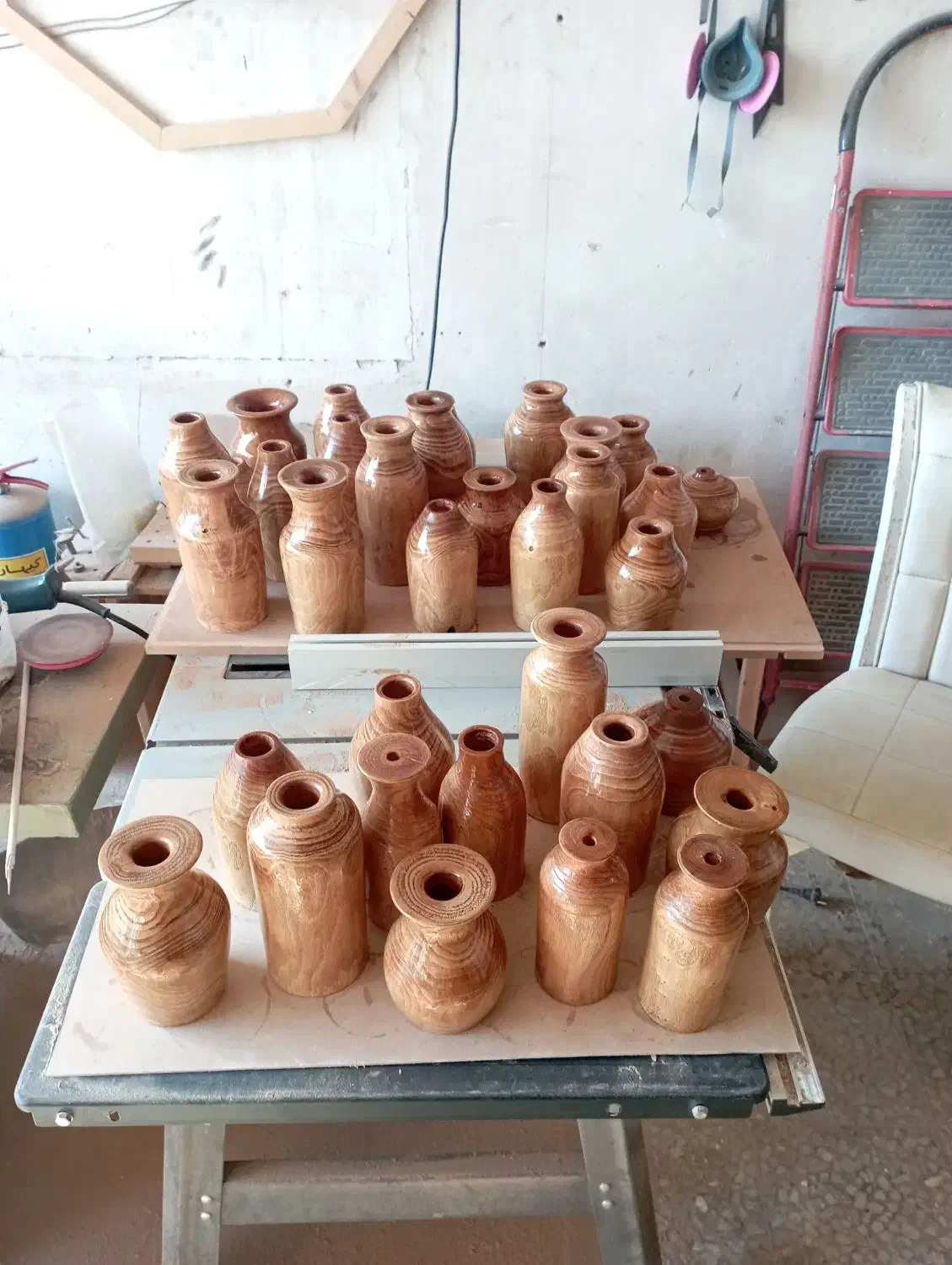 گلدان چوبی|صنایع دستی و سایر لوازم تزئینی|محمدیه-قزوین, |دیوار