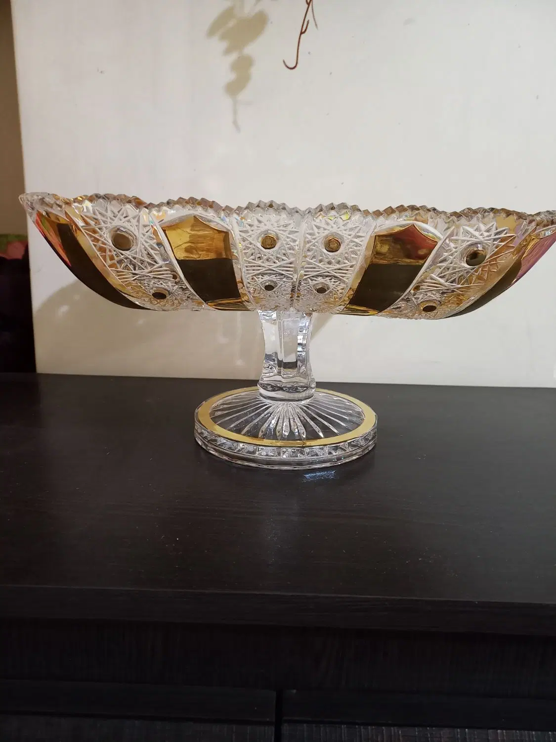 میوه خوری شکلات خوری گلدان چراغ طلاکوب کریستال چک|ظروف سرو و پذیرایی|تهران, امام زاده حسن|دیوار