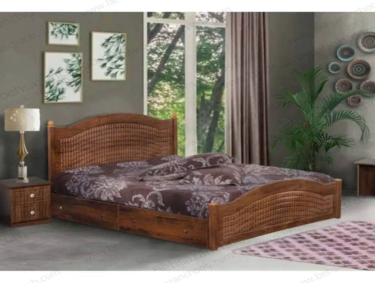 تخت خواب دو نفره.سرویس خواب وکیوم شرکتی|تخت و سرویس خواب|خرم‌آباد, |دیوار