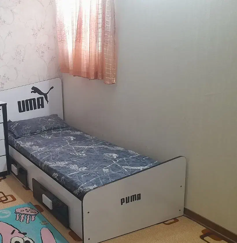 تخت نوجوان با تشک دو کشو|تشک تختخواب|تهران, والفجر (افسریه)|دیوار