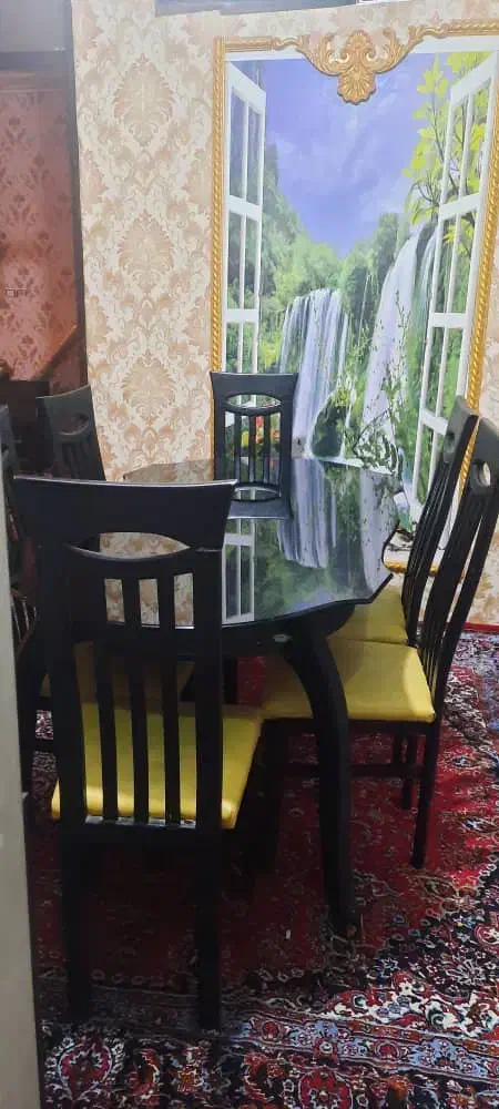 میز و صندلی غذا خوری ۶ نفره|میز و صندلی غذاخوری|قم, چهار مردان|دیوار