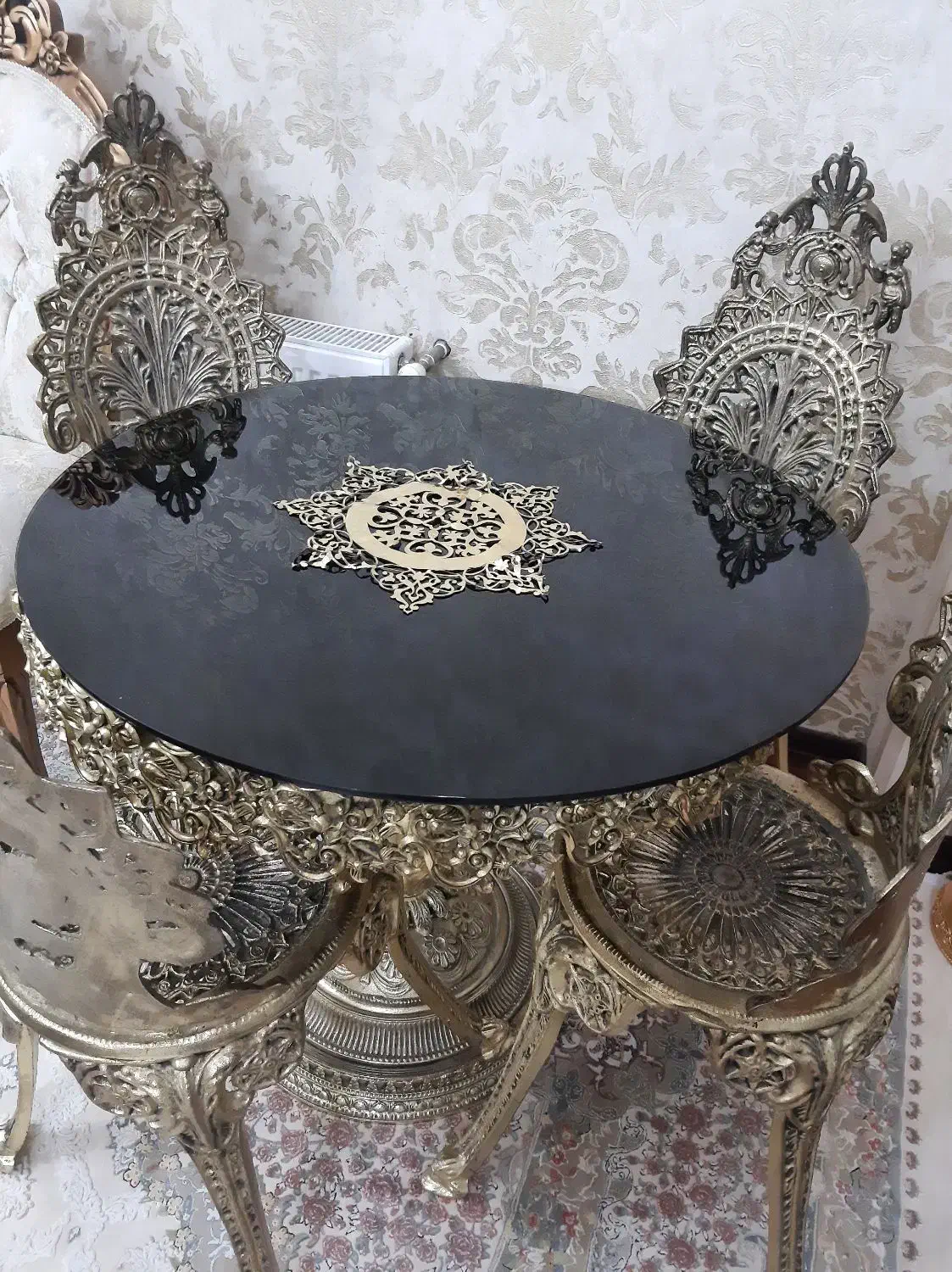 میزناهارخوری برنجی|میز و صندلی غذاخوری|مشهد, فرهنگیان (شهرک غرب)|دیوار