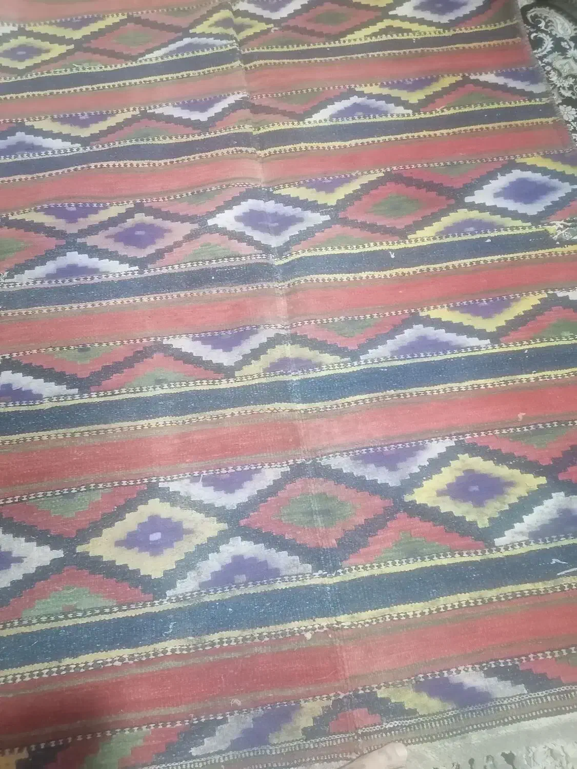 گلیم دست بافت|گلیم، جاجیم، گبه|کرمان, |دیوار