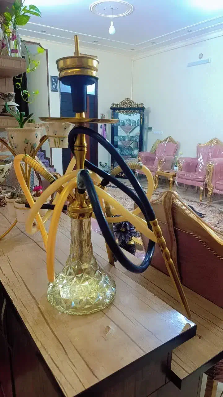 قلیان برنجی ۴ نفره|کلکسیون و سرگرمی|کیش, |دیوار