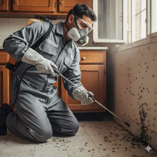 سم پاشی سمپاشی سم پاش سوسک ساس موش کنه تضمینی|خدمات نظافت|ساری, |دیوار