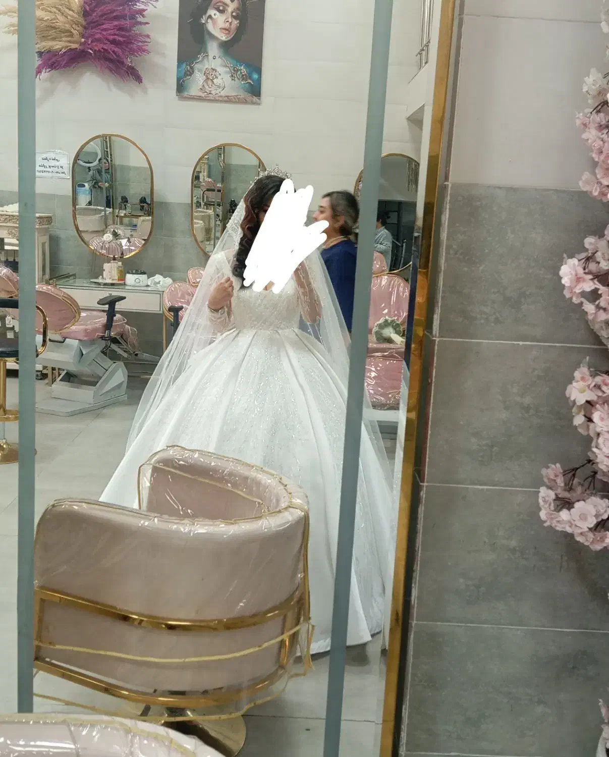 لباس عروس و تور سر کاملا تازه و نو|لباس|تبریز, |دیوار