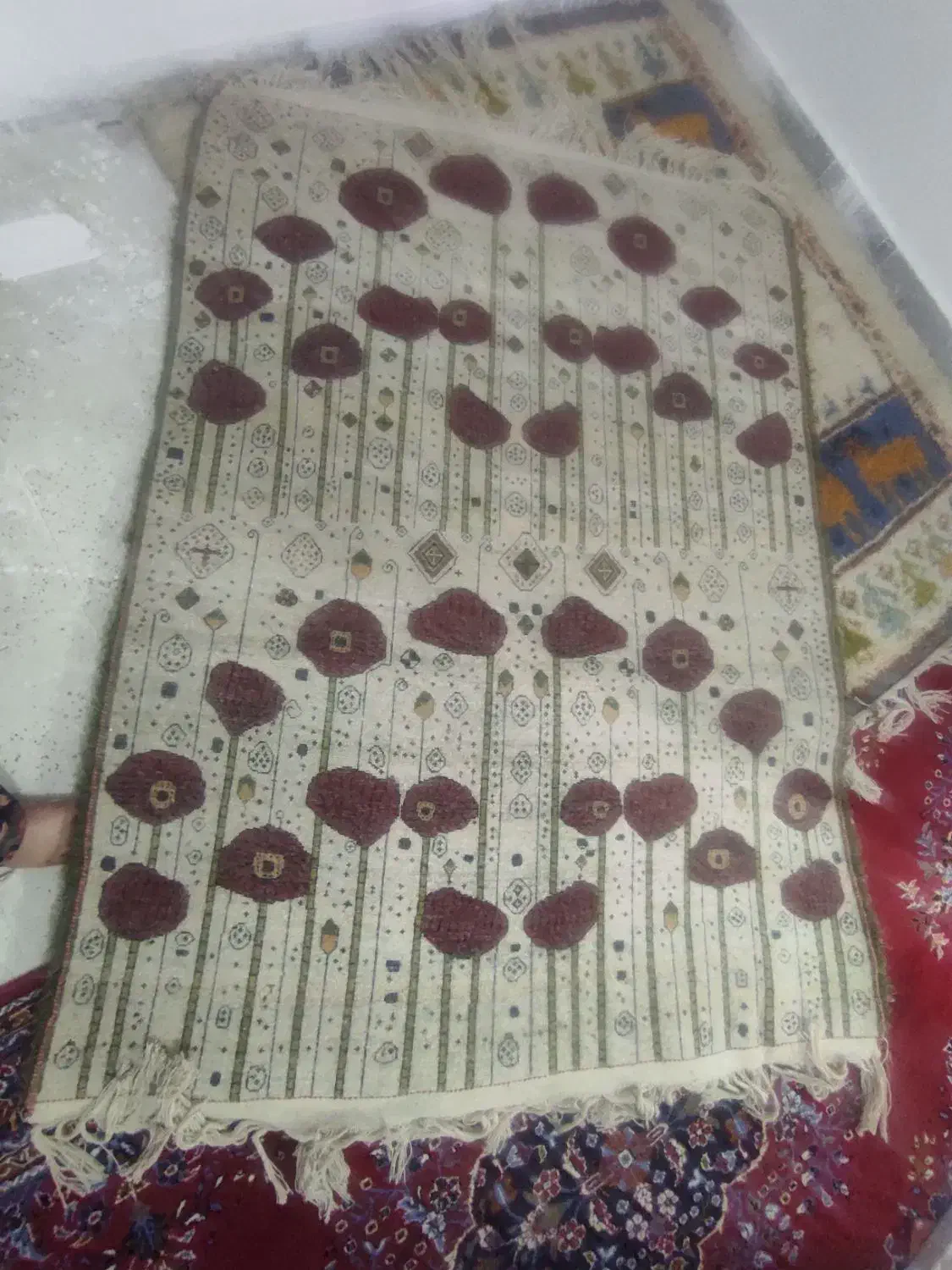 قالی تمام پشم دستبافت درچندسایز متفاوت زیرقیمت|فرش|شهریار, شهرک شاهد|دیوار