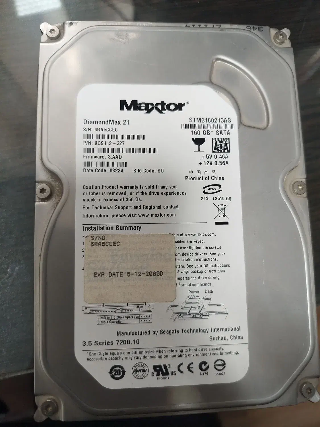 هارد HDD160گیگ سلامتی 100%|قطعات و لوازم جانبی رایانه|تبریز, |دیوار