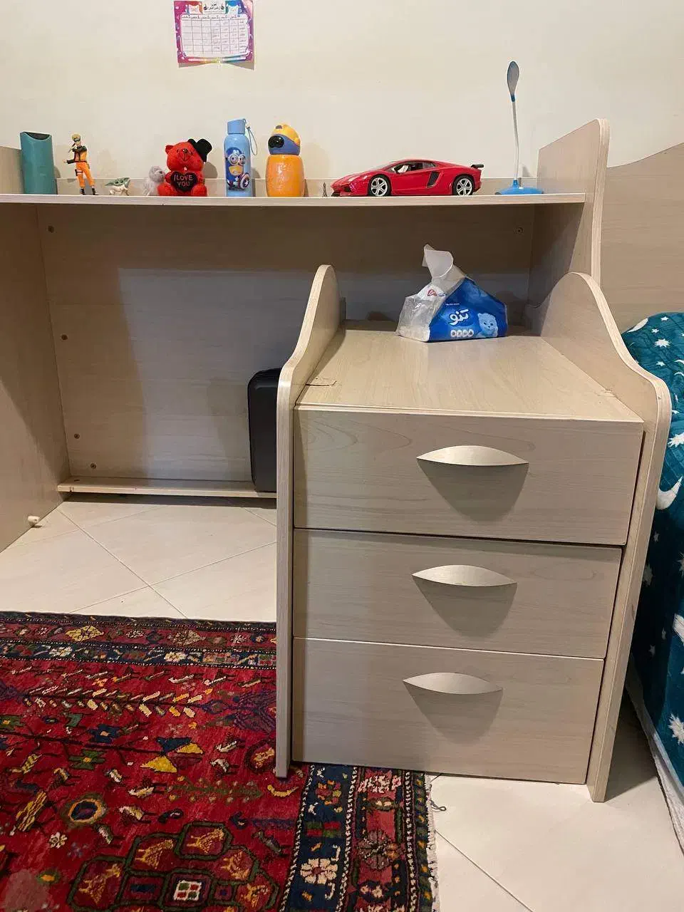 سرویس خواب کامل کودک و نوجوان و میز تحریر|تخت و سرویس خواب|مشهد, هنرستان|دیوار