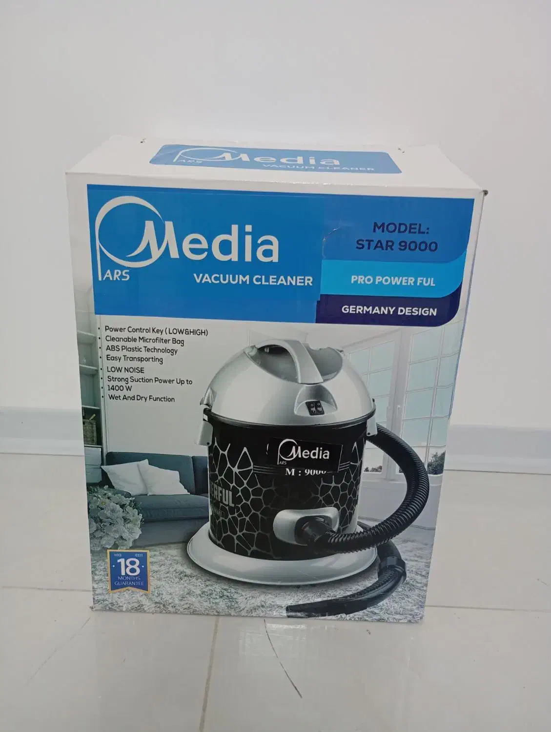 جاروبرقی سطلی 9 هزار مدل مدیا|جاروبرقی، جارو شارژی، بخارشو|قم, ارم|دیوار