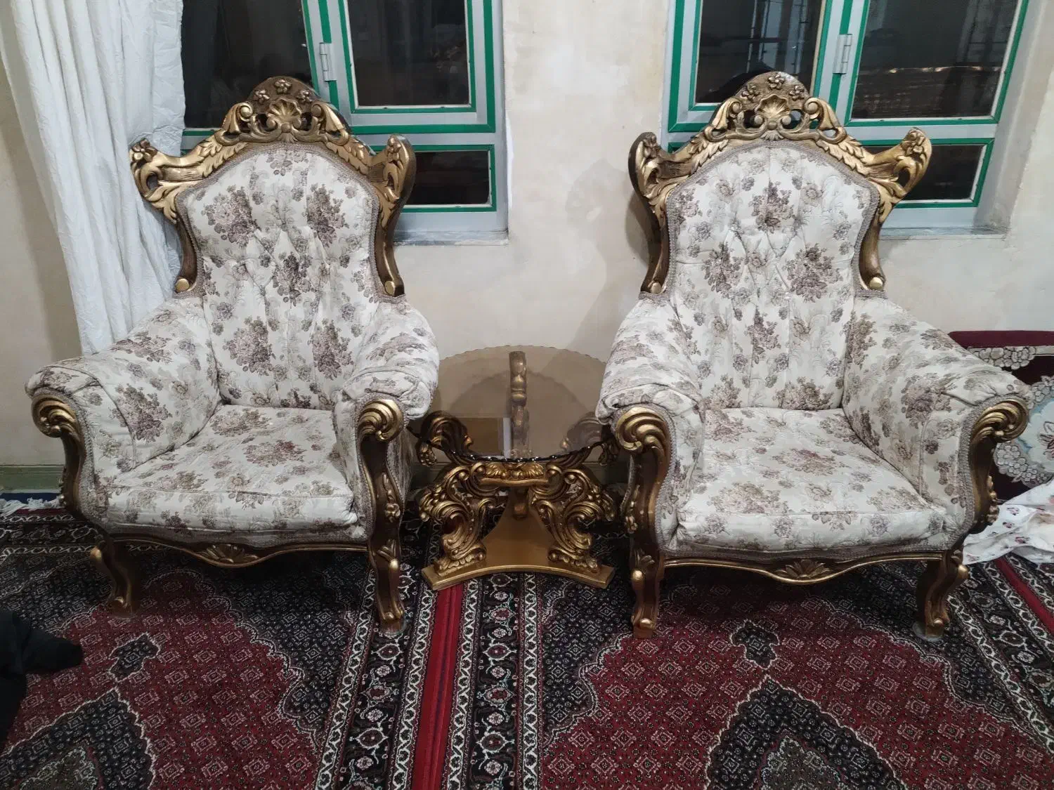 مبل سلطنتی هفت نفره|مبلمان خانگی و میز عسلی|جوانرود, |دیوار