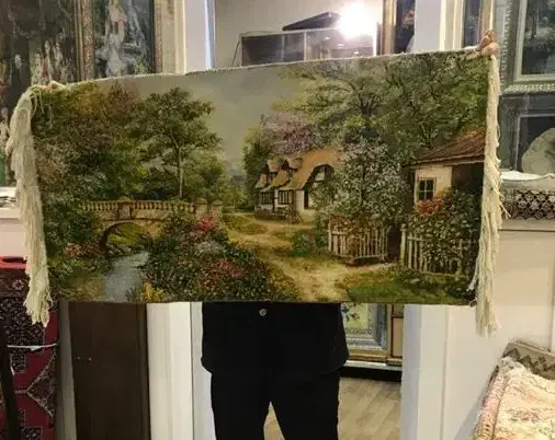 تابلو فرش تبریز منظره|تابلو فرش|کرج, عظیمیه|دیوار