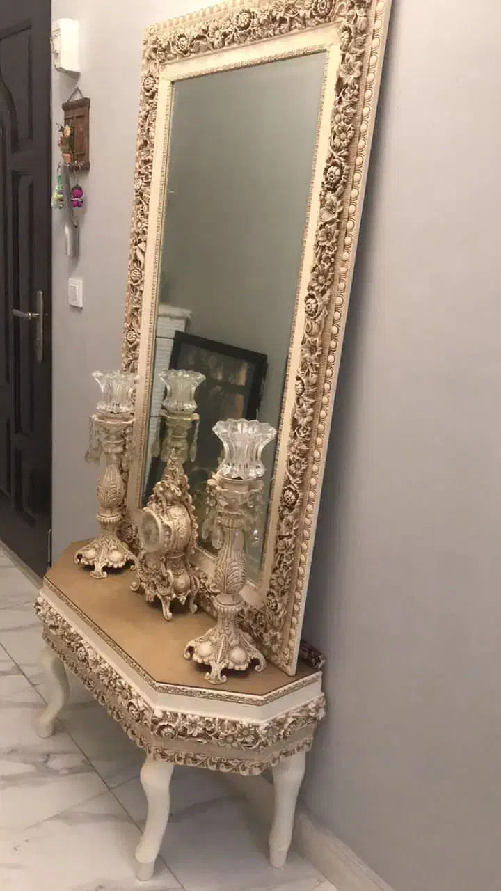 ست آینه و شمعدانی|بوفه، ویترین، کنسول|تهران, سلسبیل شمالی|دیوار