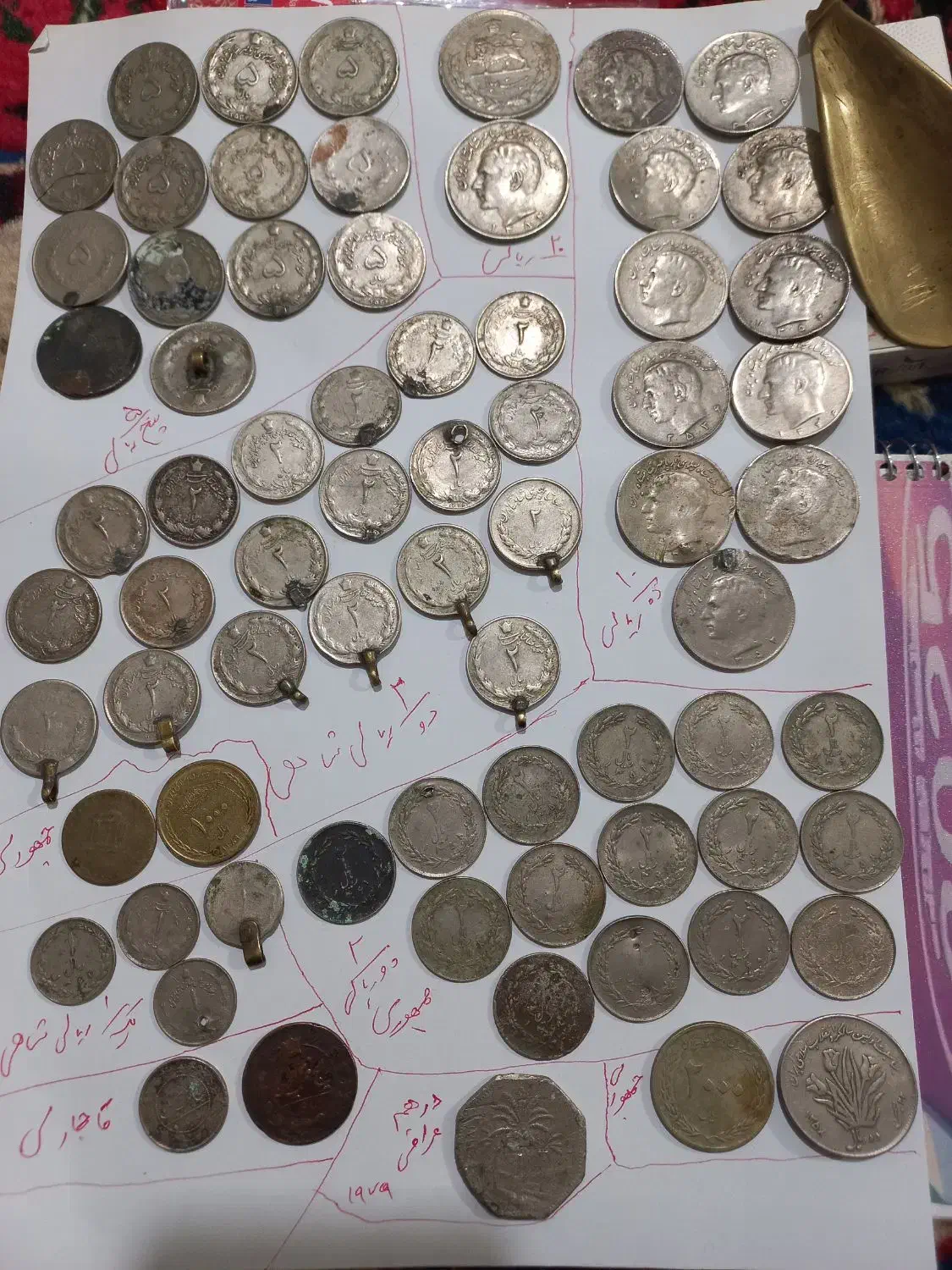 سکه قاجاری و شاهی و جمهوری|کلکسیون اشیاء عتیقه|ورزقان, |دیوار