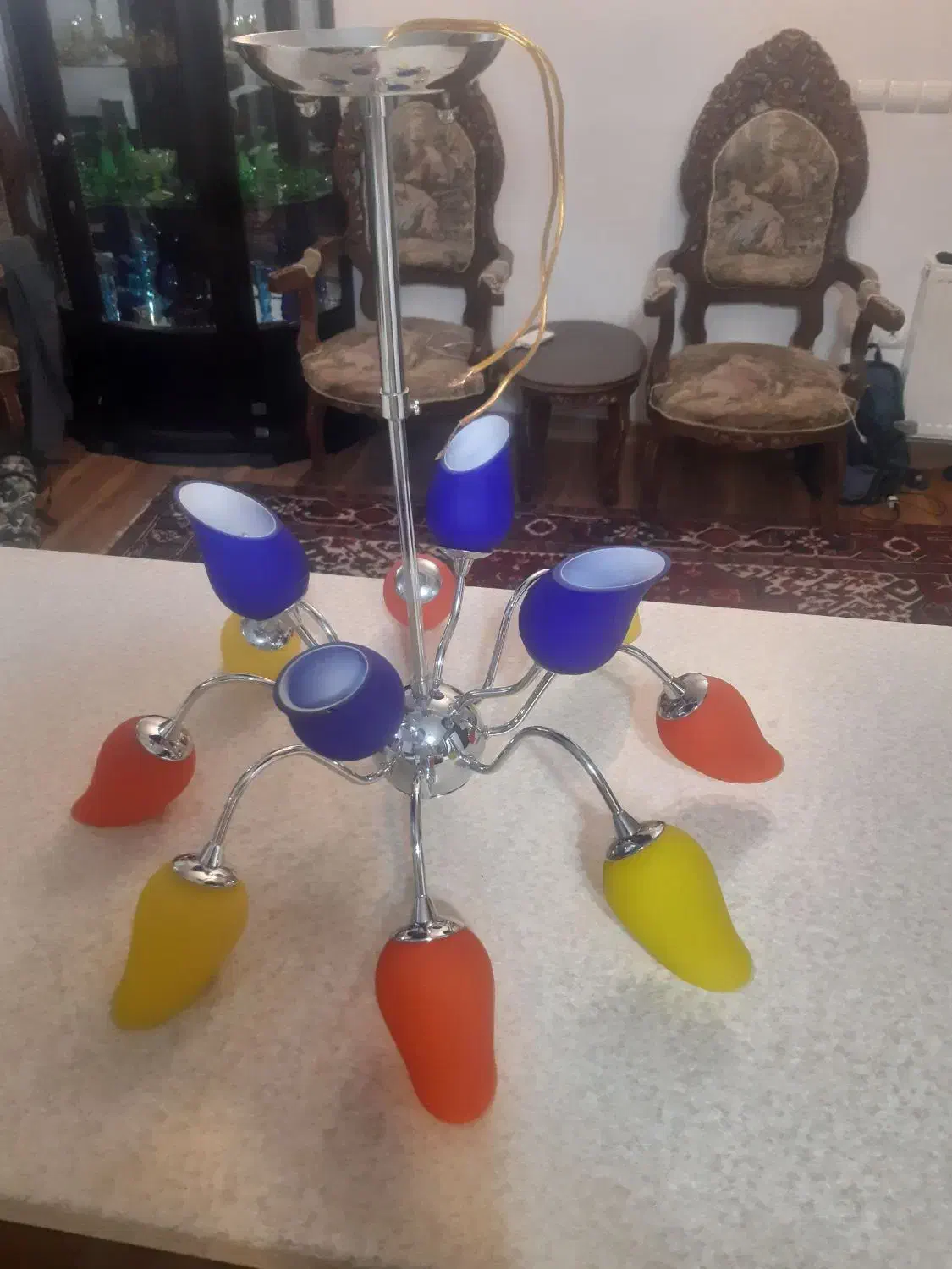 لوستر انتیک|لوستر و چراغ آویز|تبریز, |دیوار