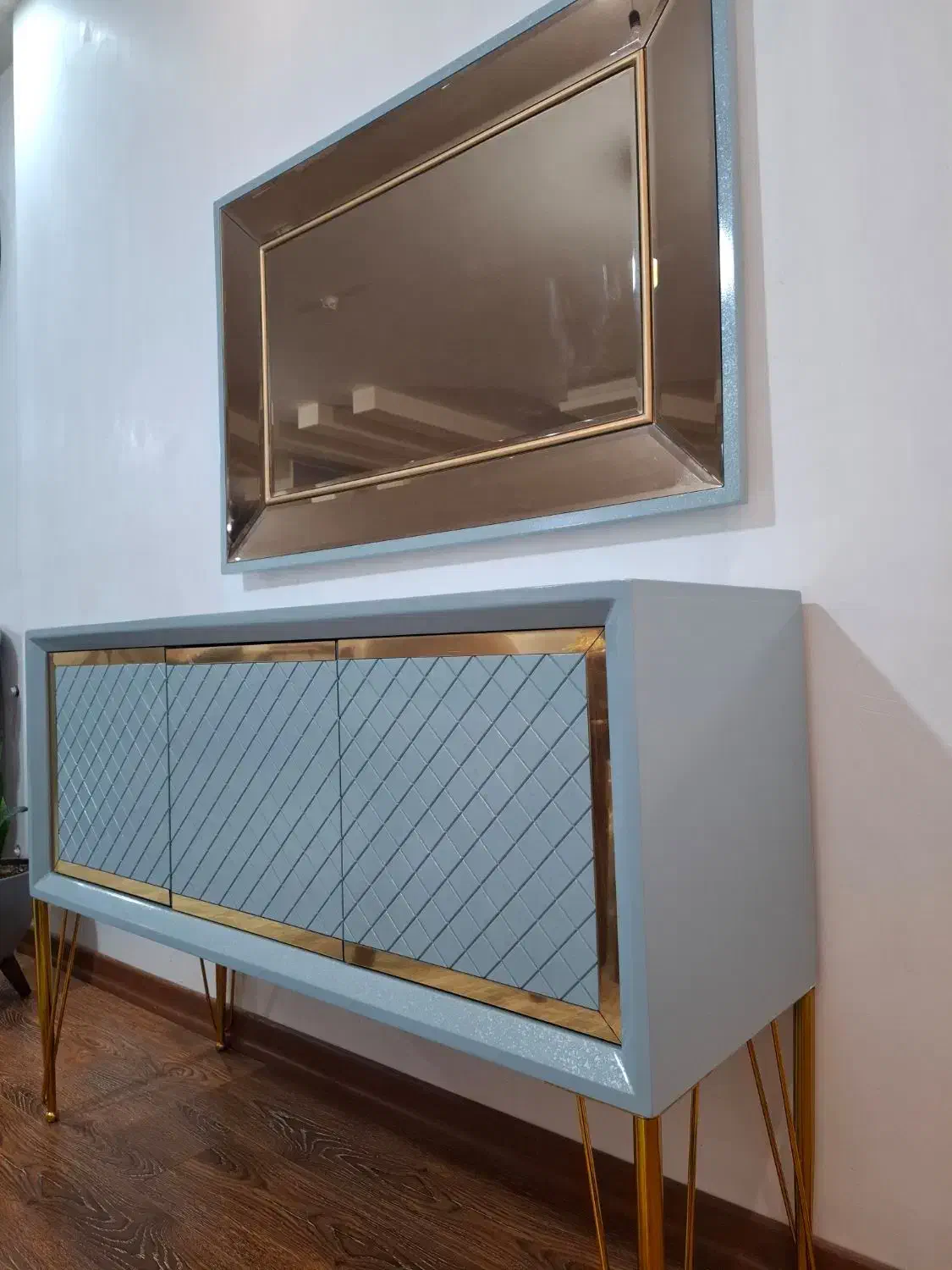 آینه کنسول و شمعدان شیک|بوفه، ویترین، کنسول|اردبیل, |دیوار