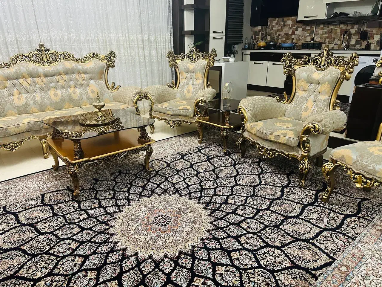 مبلمان ۷نفره سلطنتی|مبلمان خانگی و میز عسلی|تاکستان, |دیوار