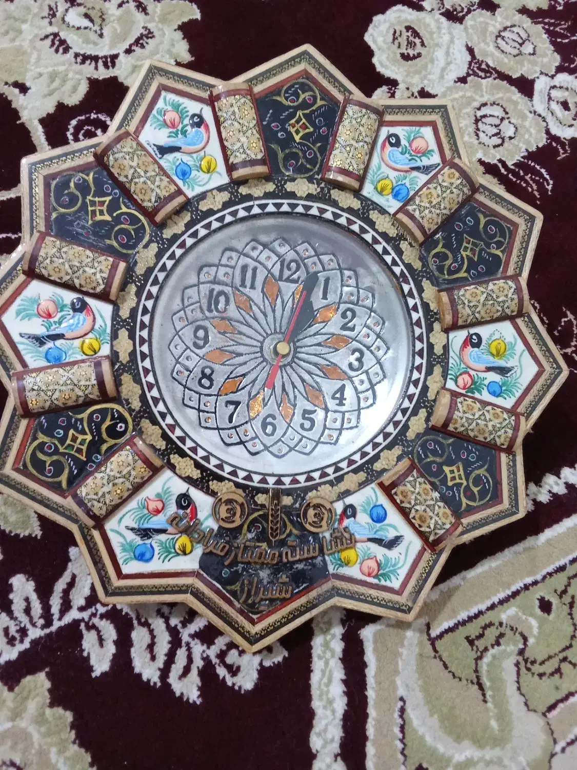 ساعت خاتم کاری|ساعت دیواری و تزئینی|قم, قلعه کامکار|دیوار