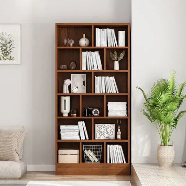 کتابخانه|کتابخانه، شلف، قفسههای دیواری|اصفهان, بیدآباد|دیوار
