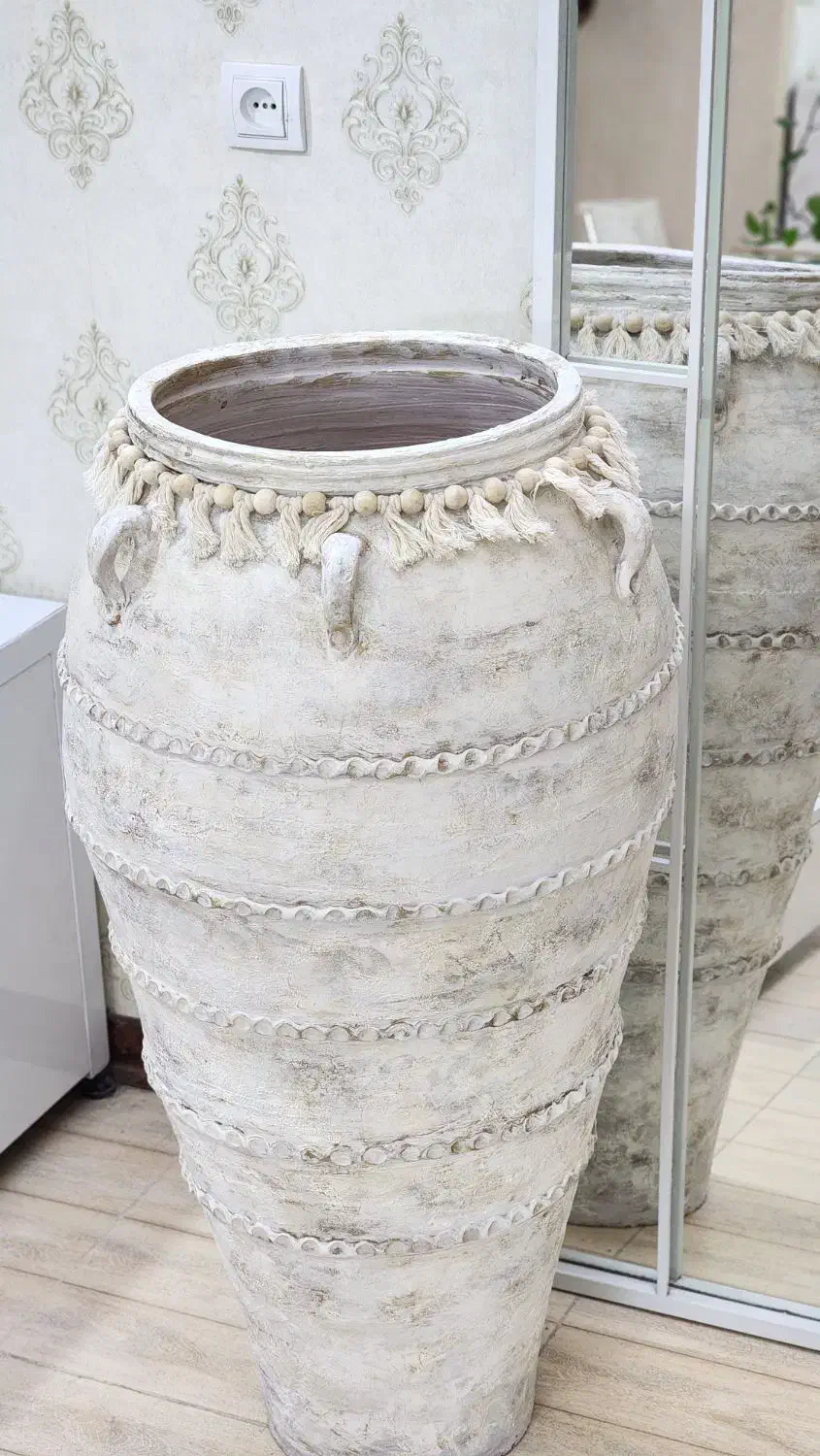 فروش گلدان سفالی پتینه سایز بزرگ|صنایع دستی و سایر لوازم تزئینی|کرمان, |دیوار