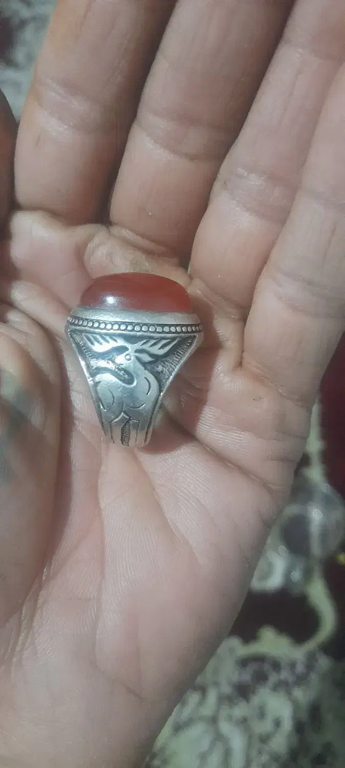 انگشتر عقیق کهنه|جواهرات|تکاب, |دیوار