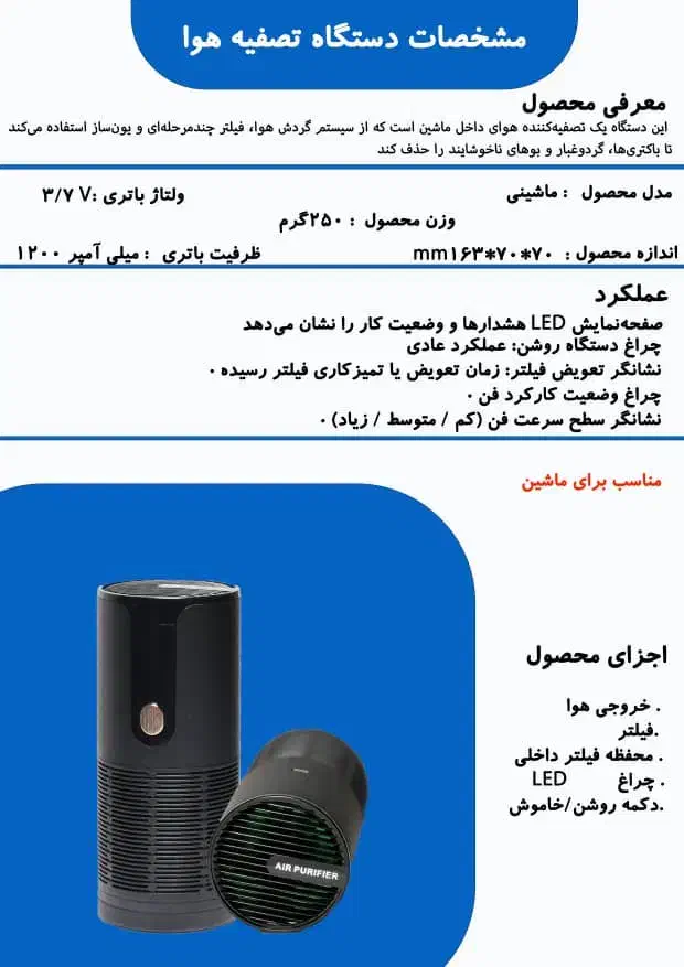 تولیدی انواع تسویه هوا|پنکه و تصفیهکنندهٔ هوا|تهران, شهران جنوبی|دیوار