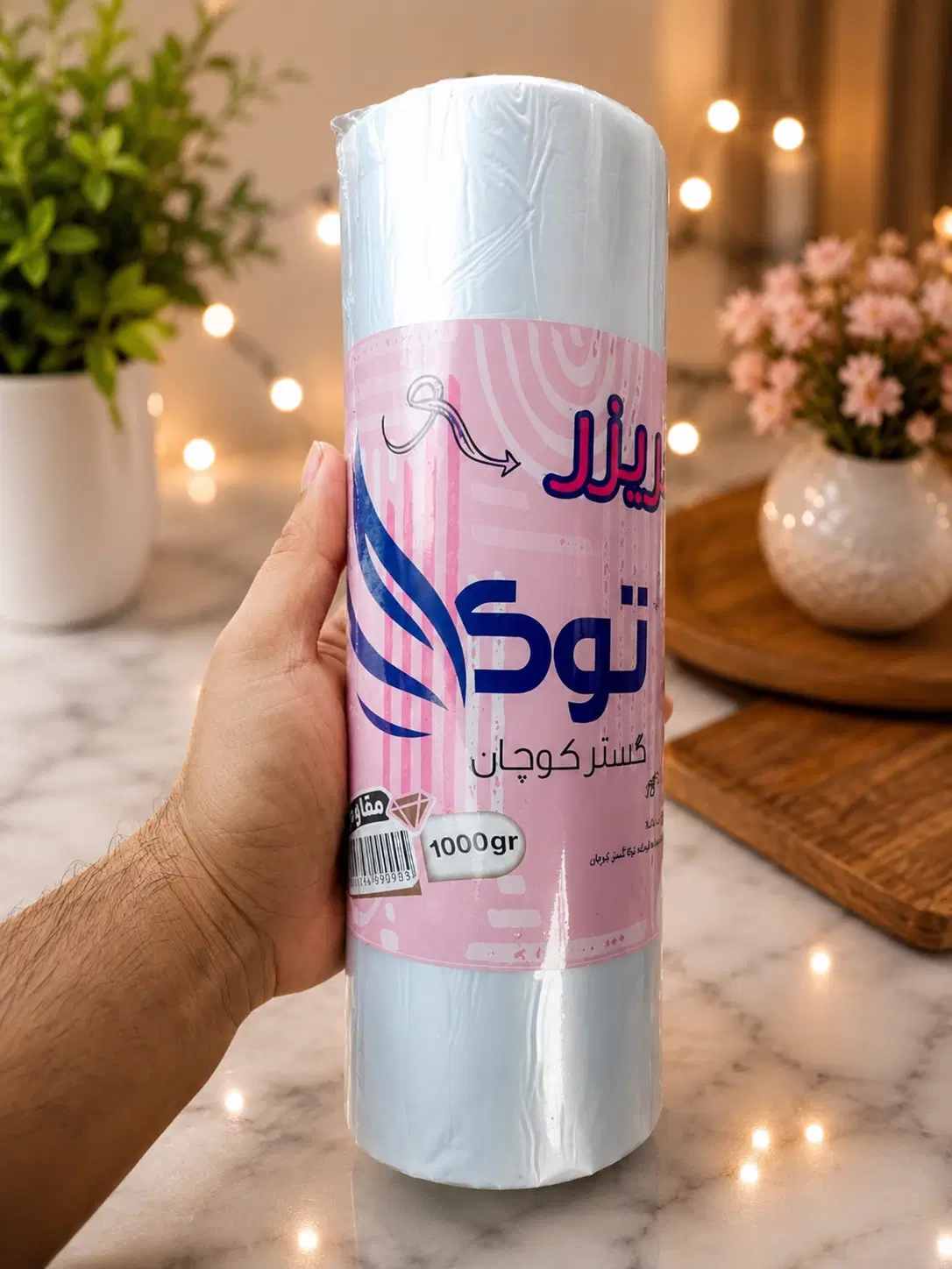 سفره یکبارمصرف و پلاستیک دسته دار شیری و شفاف|سفره، حوله، دستمال آشپزخانه|رشت, استقامت ۱|دیوار