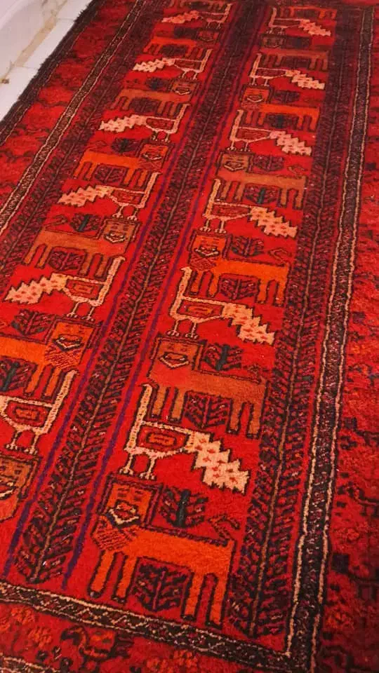 قالیچه دستباف قدیمی|گلیم، جاجیم، گبه|بیرجند, |دیوار