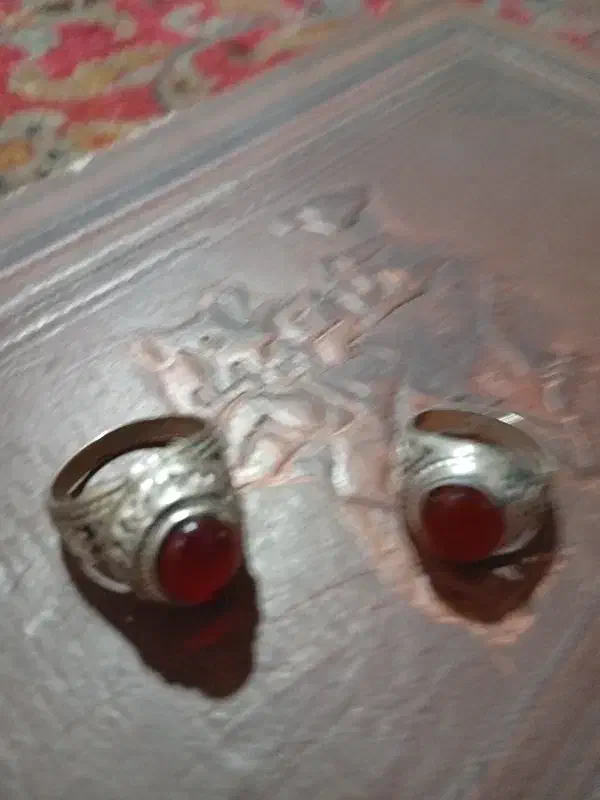 دو تا انگشتر نقره  عقیق|جواهرات|کرمان, |دیوار