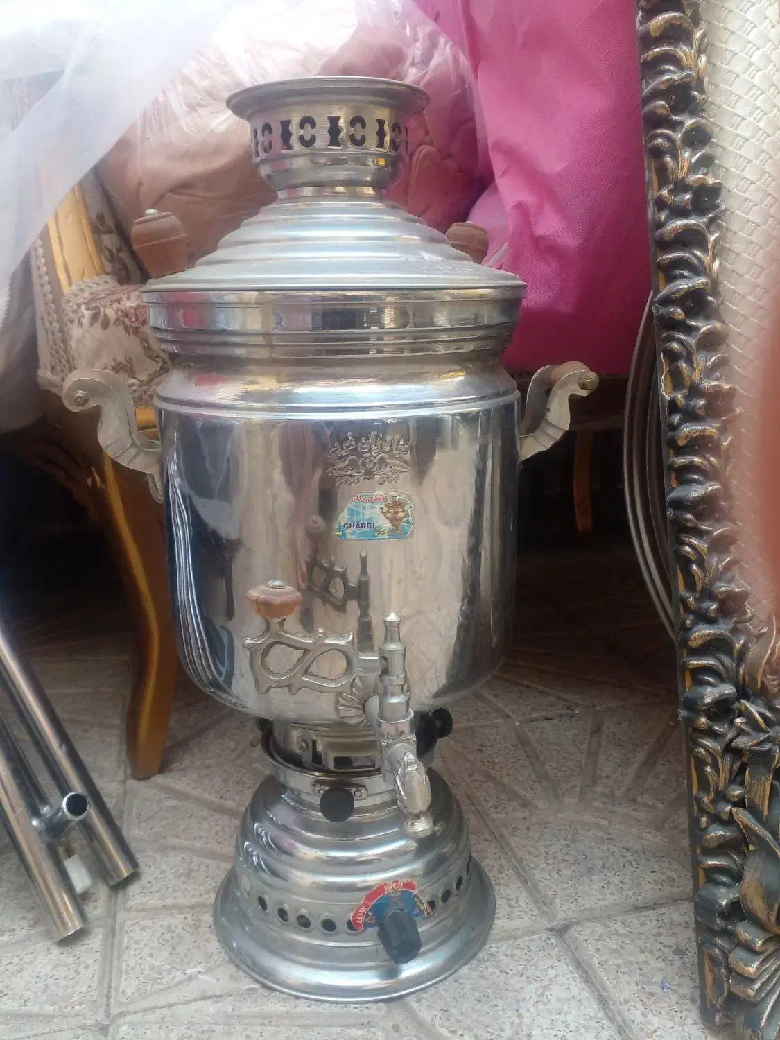 سماور ۸ لیتری برادران غربی سالم تمیز در حد نو|سماور، چایساز، قهوهساز|تبریز, |دیوار