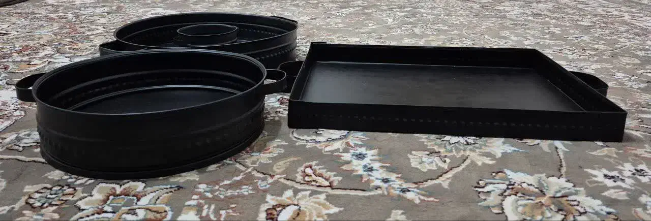 ظرف سرو گالوانیزه (نو،فقط یکیش یه بار استفاده شده)|ظروف سرو و پذیرایی|نورآباد, |دیوار