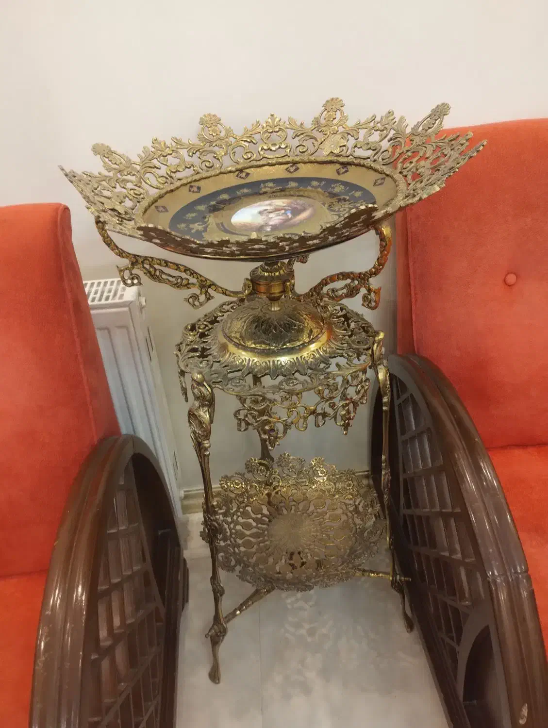 ظرف میوه برنز کنار سالنی|ظروف سرو و پذیرایی|پردیس, فاز ۴|دیوار