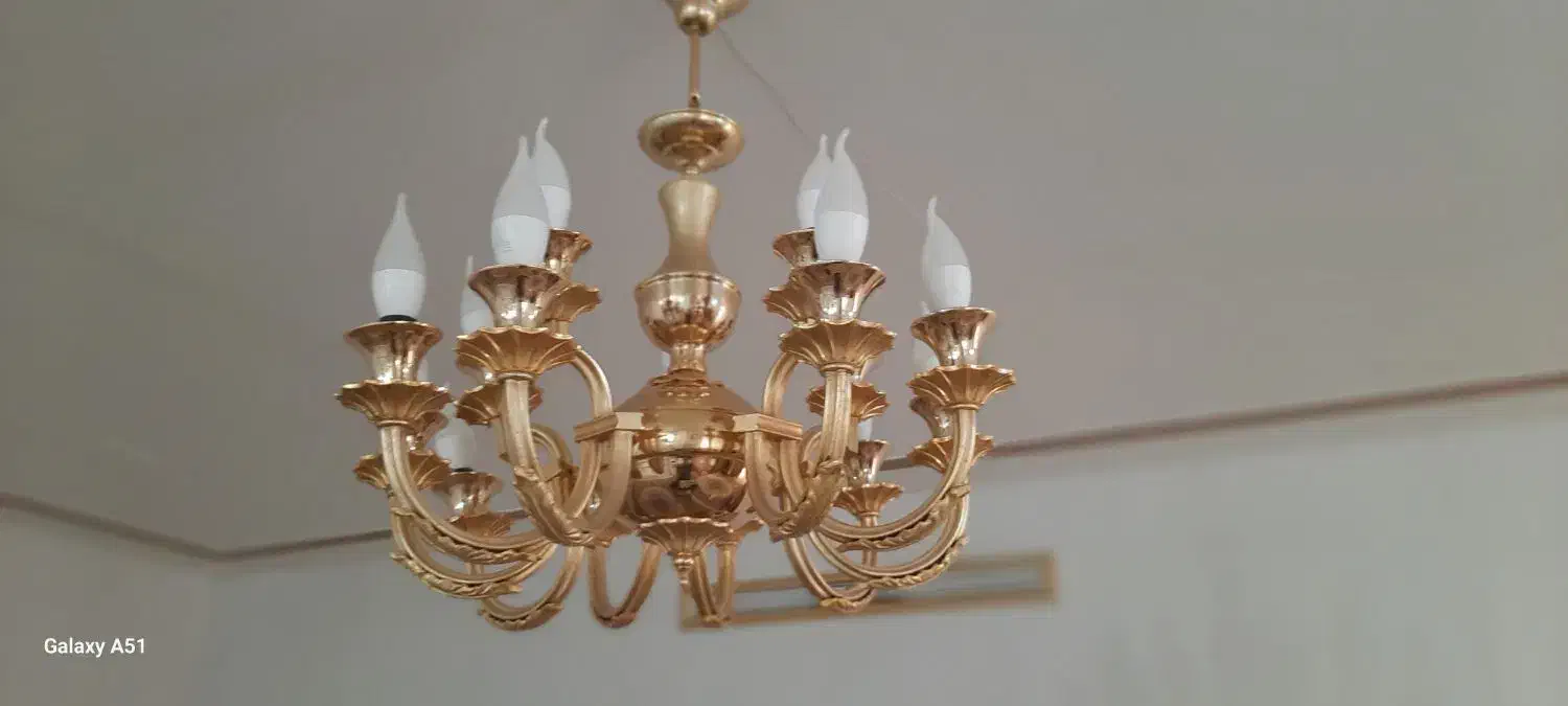 لوستر ۱۵ شاخه سلطنتی|لوستر و چراغ آویز|گنبد کاووس, |دیوار