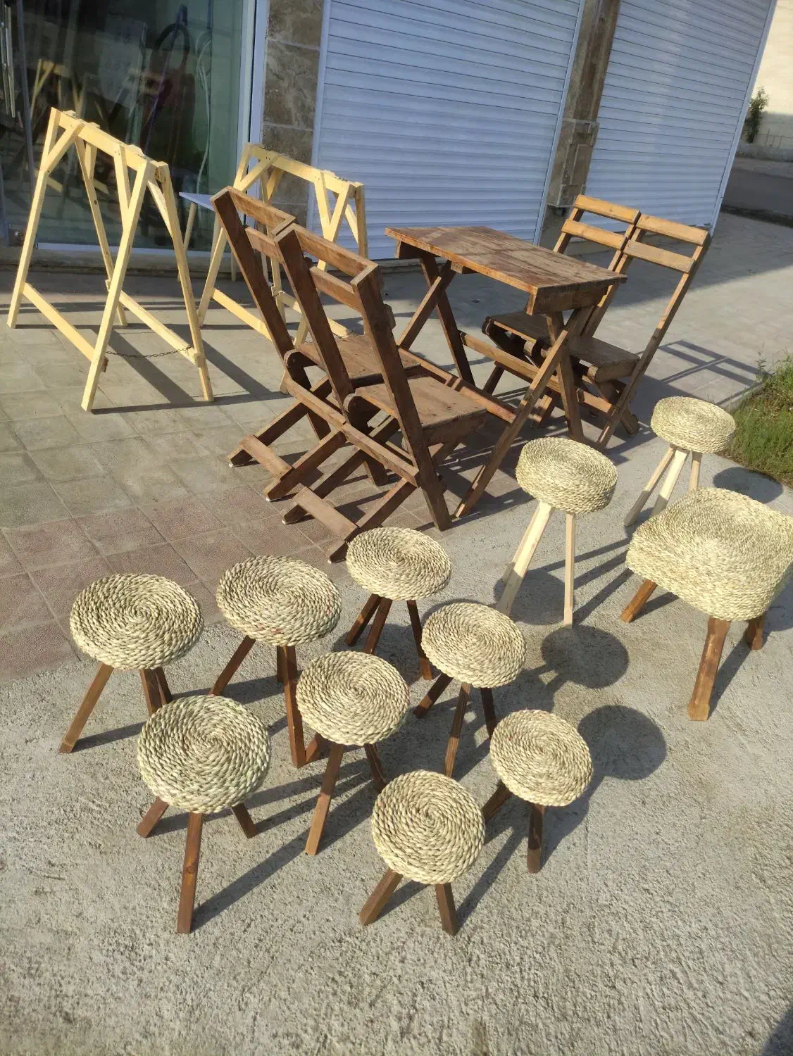 پایه گلدان حصیر|صنایع دستی و سایر لوازم تزئینی|لنگرود, |دیوار