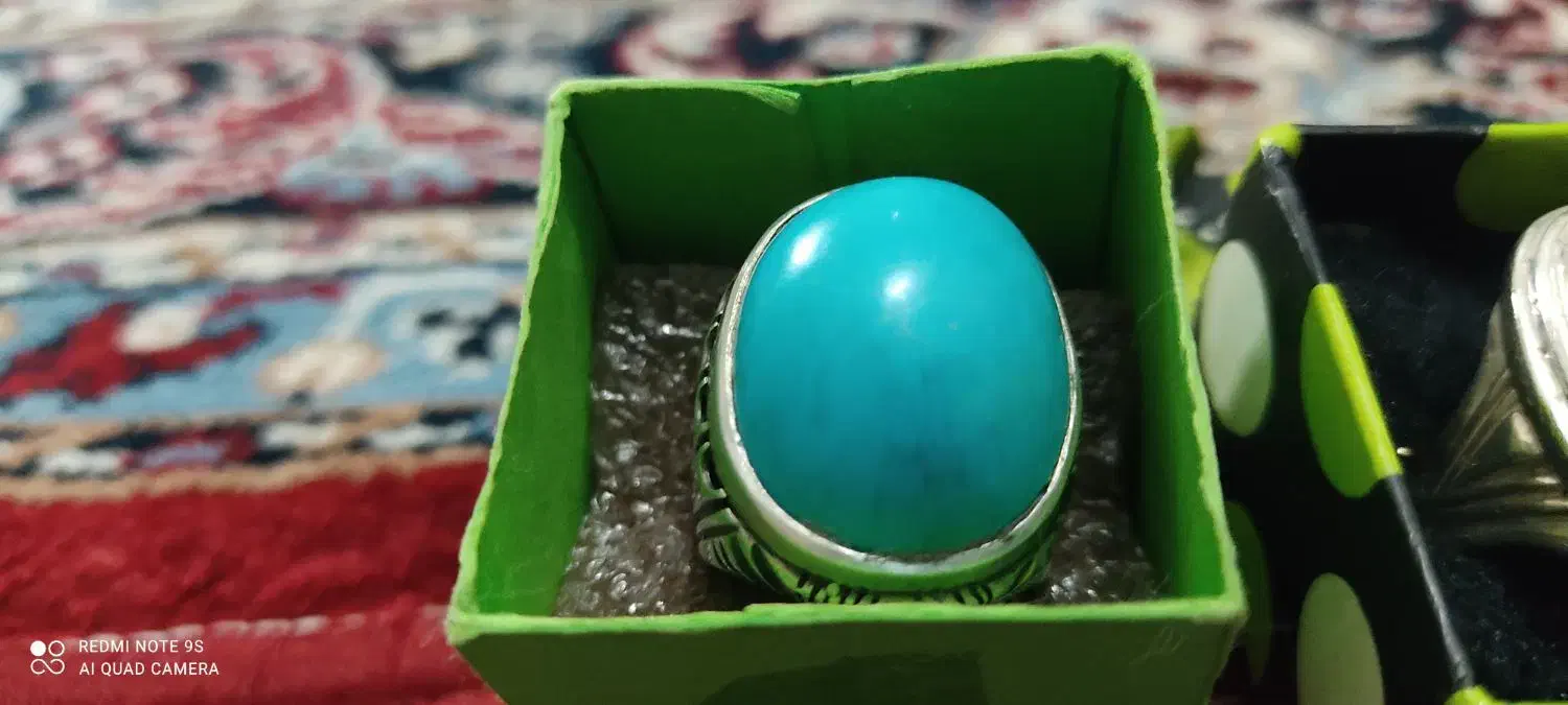 انگشتر‌کلکسیونی‌‌یاقوت‌سرخ‌‌وفیروزه‌مغز‌درشت‌|جواهرات|سمنان, |دیوار