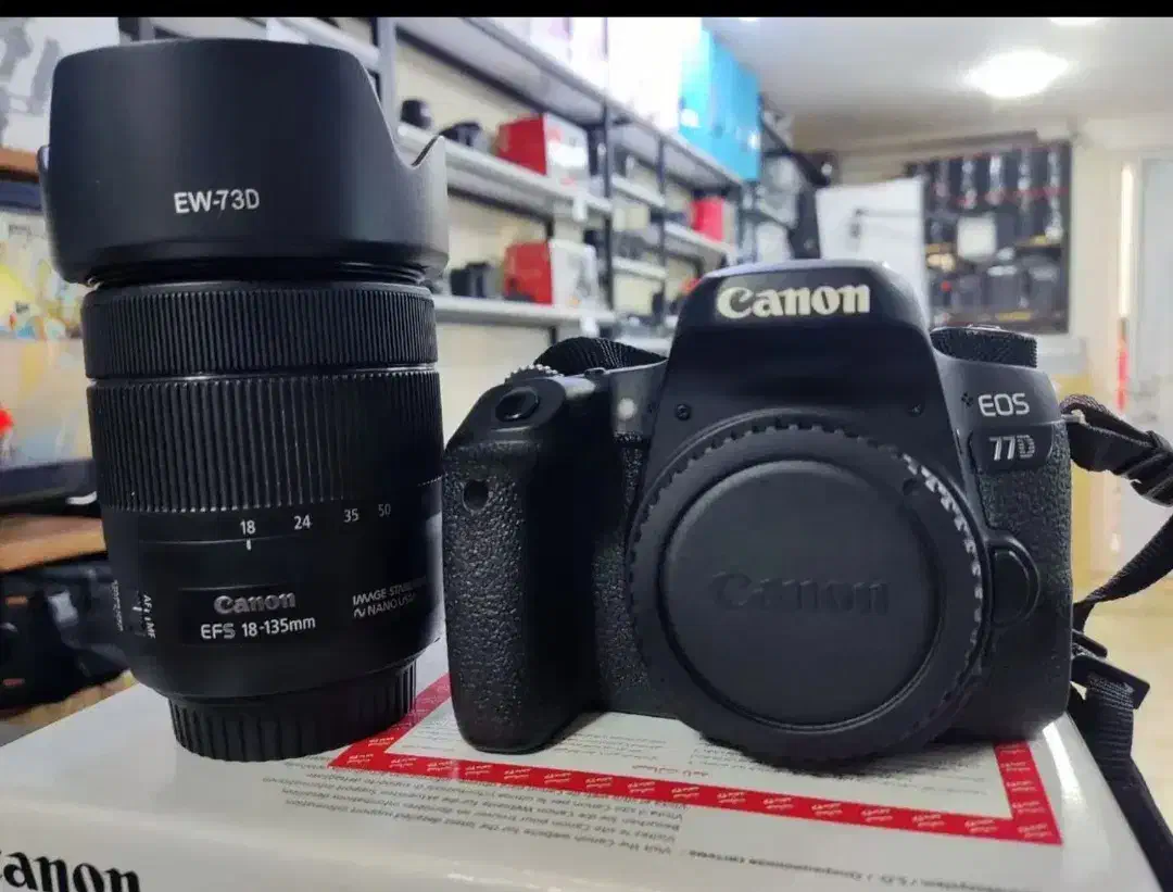 دوربین کنون ۷۷ دی با لنز 18.135 USM|دوربین عکاسی و فیلم‌برداری|قم, دورشهر|دیوار