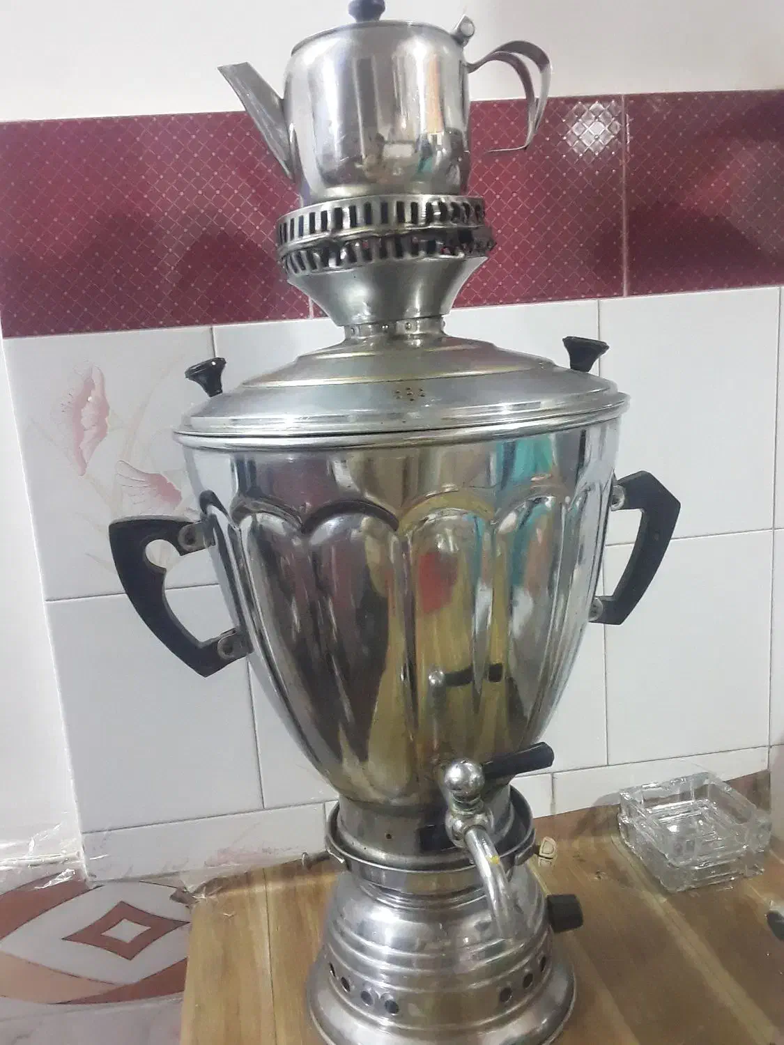 سماور گازی سالم تمیز ۸لیتری|سماور، چای‌ساز، قهوه‌ساز|ابهر, |دیوار