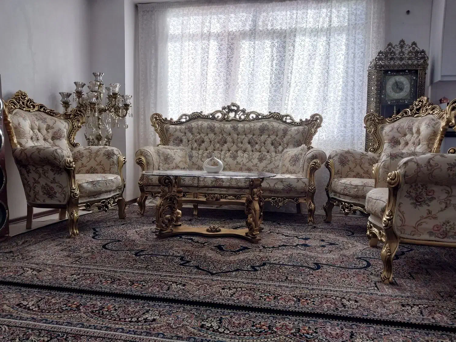 مبل سلطنتی|مبلمان خانگی و میز عسلی|زنجان, |دیوار