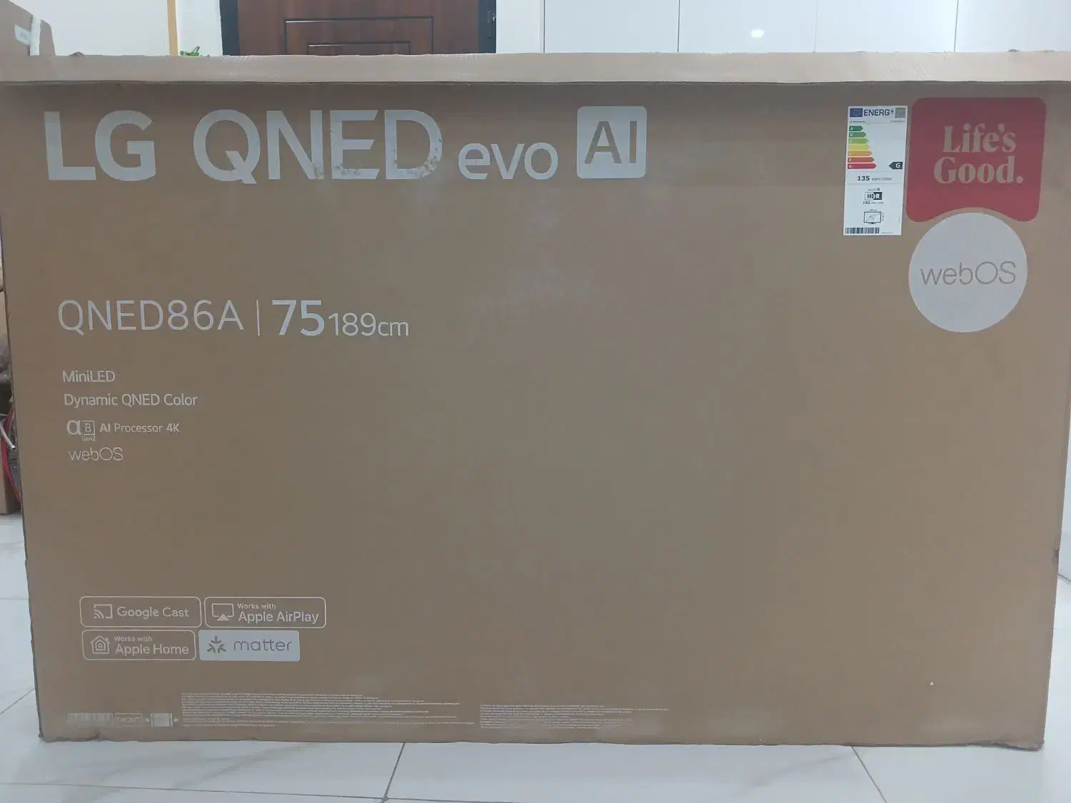 کارتن تلویزیون 75اینچ الجی|تلویزیون و پروژکتور|اسلامشهر, شهرک واوان|دیوار