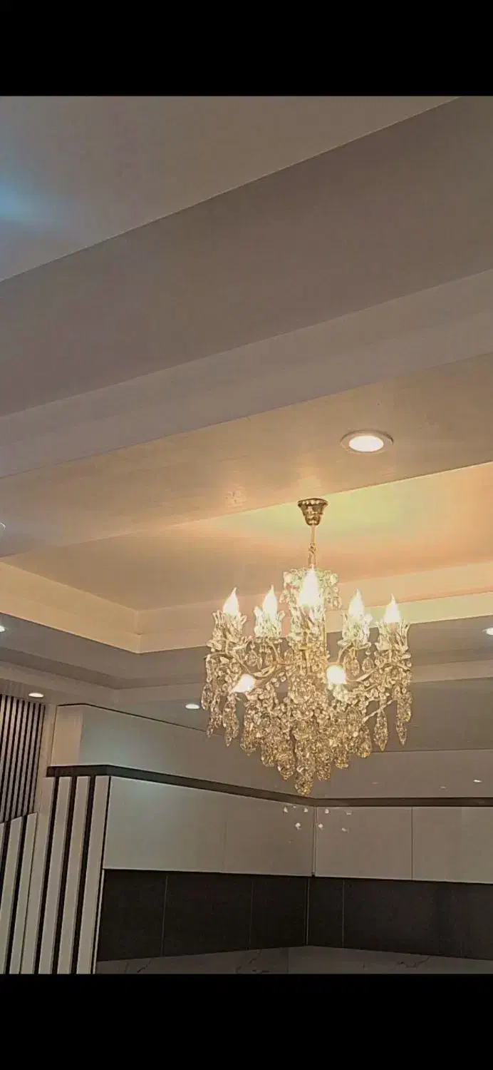 لوستر 6شاخه برنز|لوستر و چراغ آویز|رباطکریم, رباطکریم|دیوار