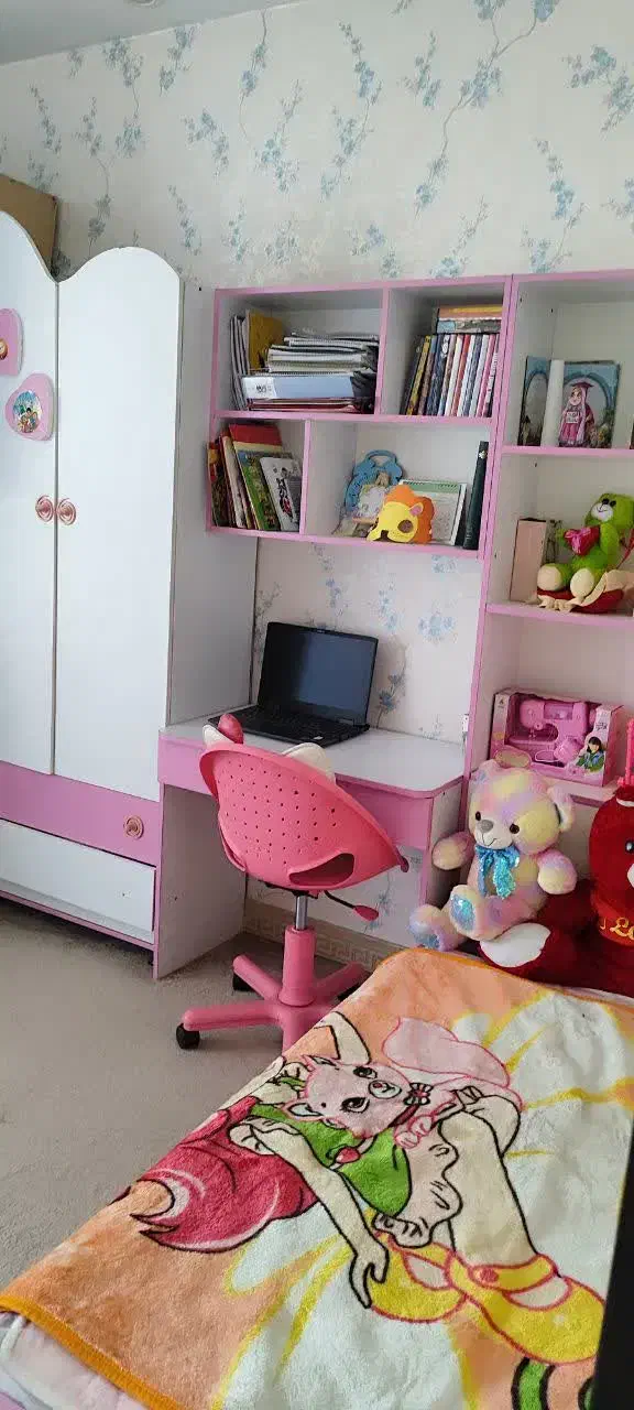 ست کامل کمد تخت میز تحریر کتابخانه|تخت و سرویس خواب|شهریار, شهریار|دیوار