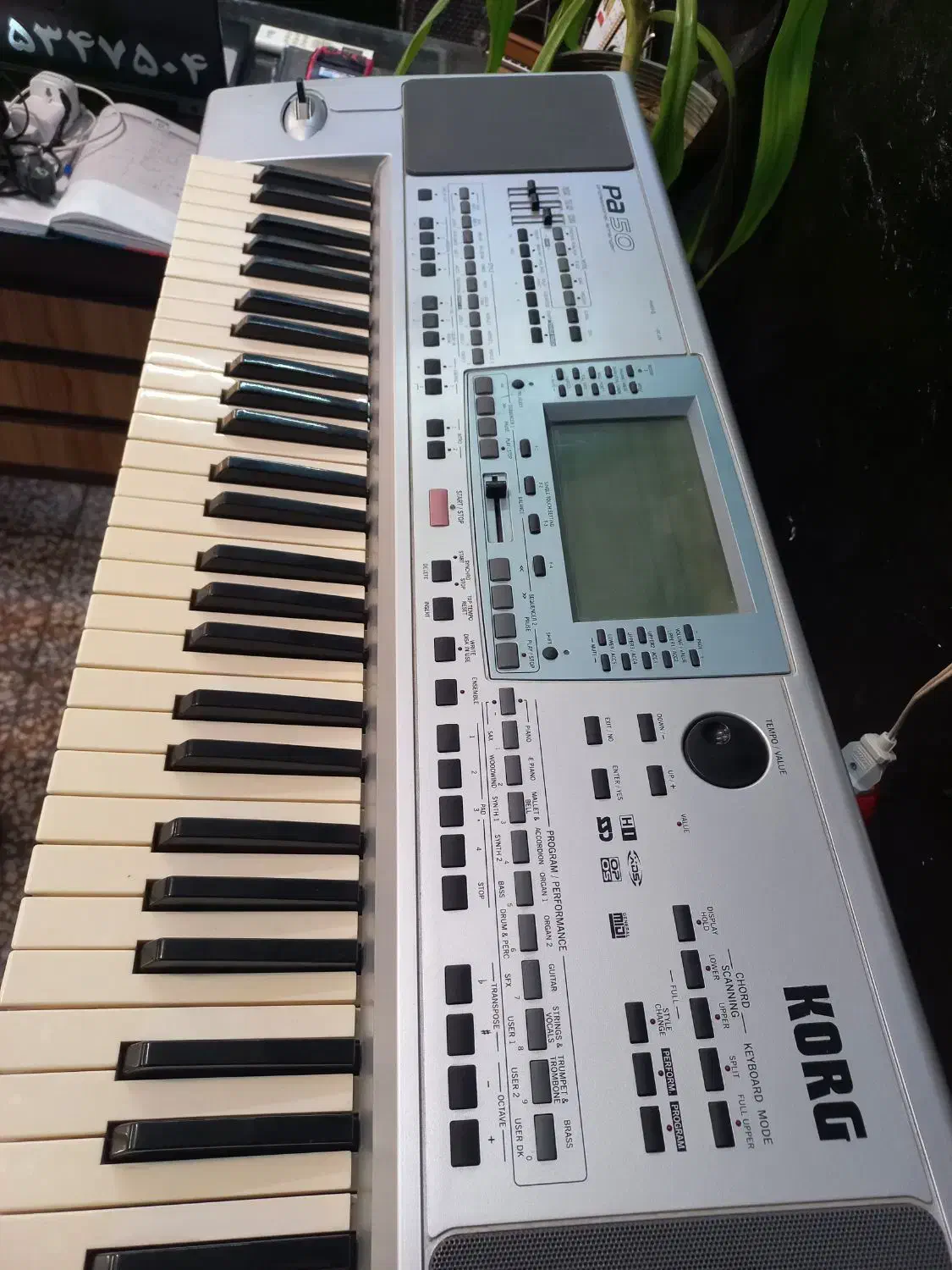 ارگ pa50تبدیل به 80|پیانو، کیبورد، آکاردئون|ابریشم, |دیوار