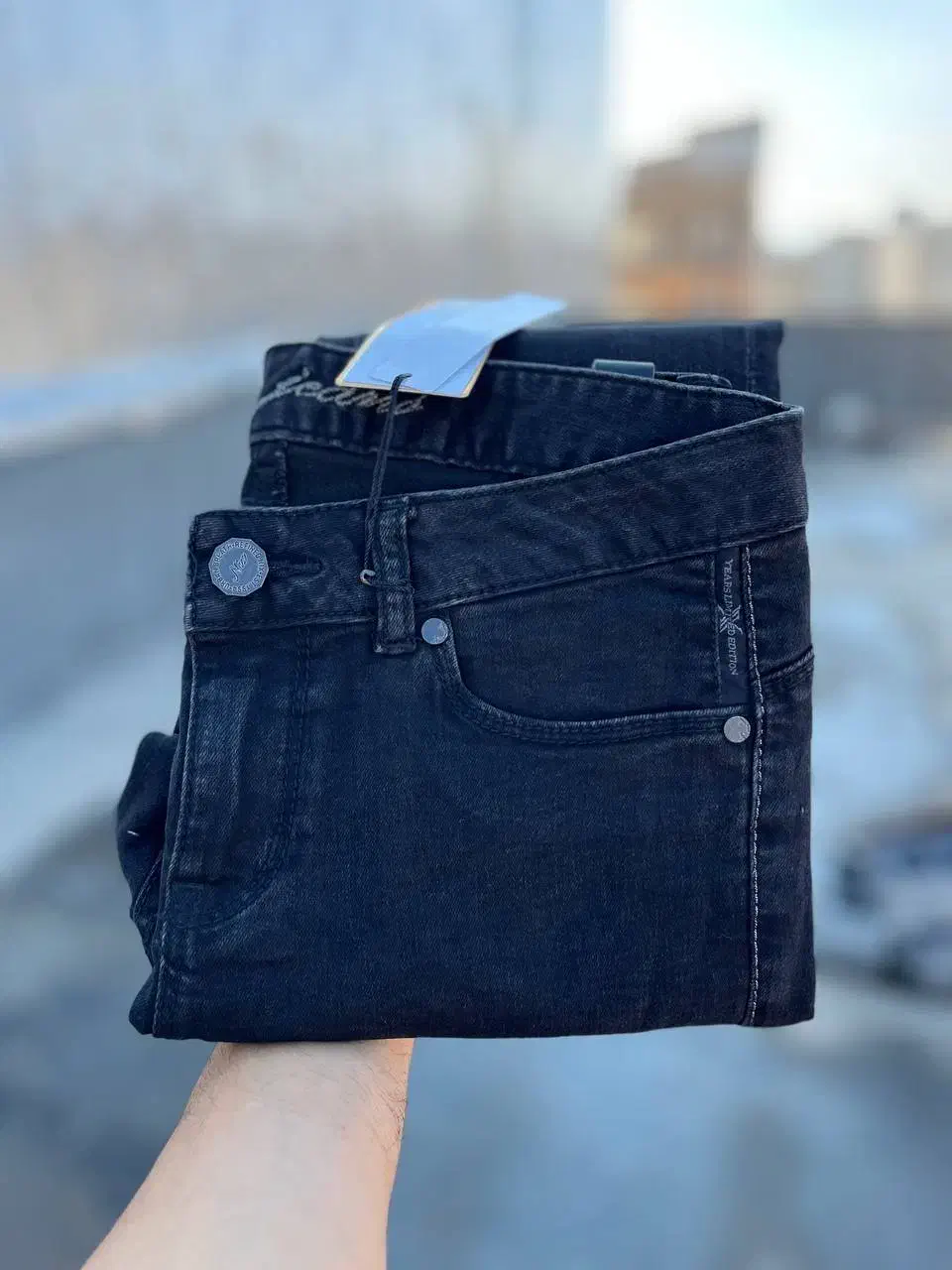 شلوار زنانه جین مشکی مدل راسته مخصوص اندام کشیده|لباس|آمل, |دیوار