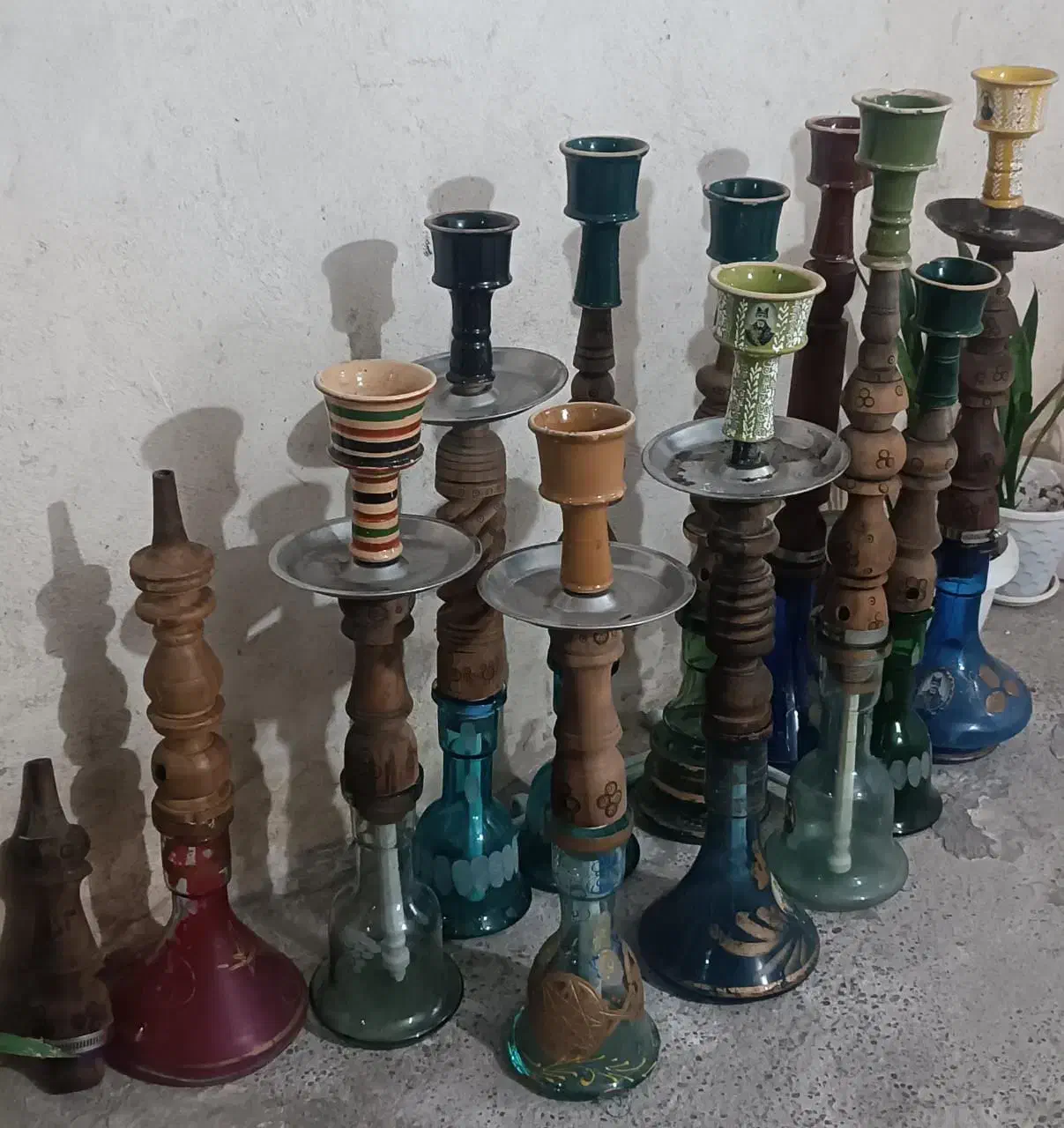 ۱۱تا قلیان تنه گردو کامل|کلکسیون و سرگرمی|رشت, حومه رشت|دیوار