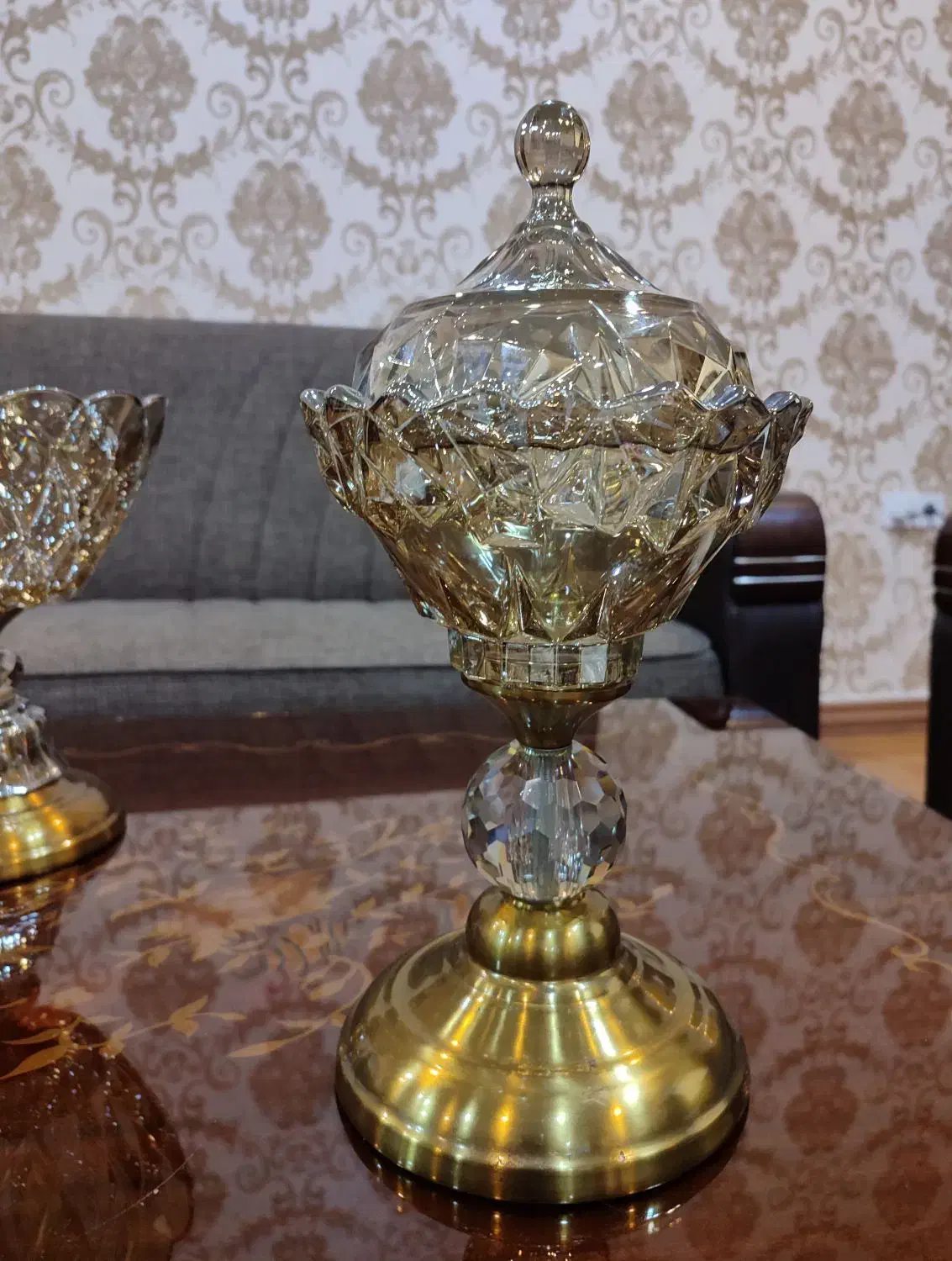 میوه خوری و شکلات خوری کریستال شامپاینی|ظروف سرو و پذیرایی|گرگان, |دیوار