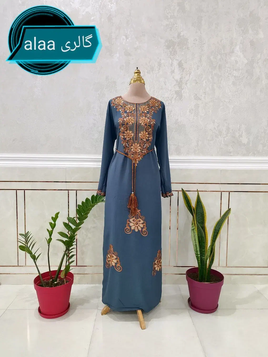 نخی ماکسی کودری خارجی گلدوزی شده|لباس|اهواز, بهارستان|دیوار