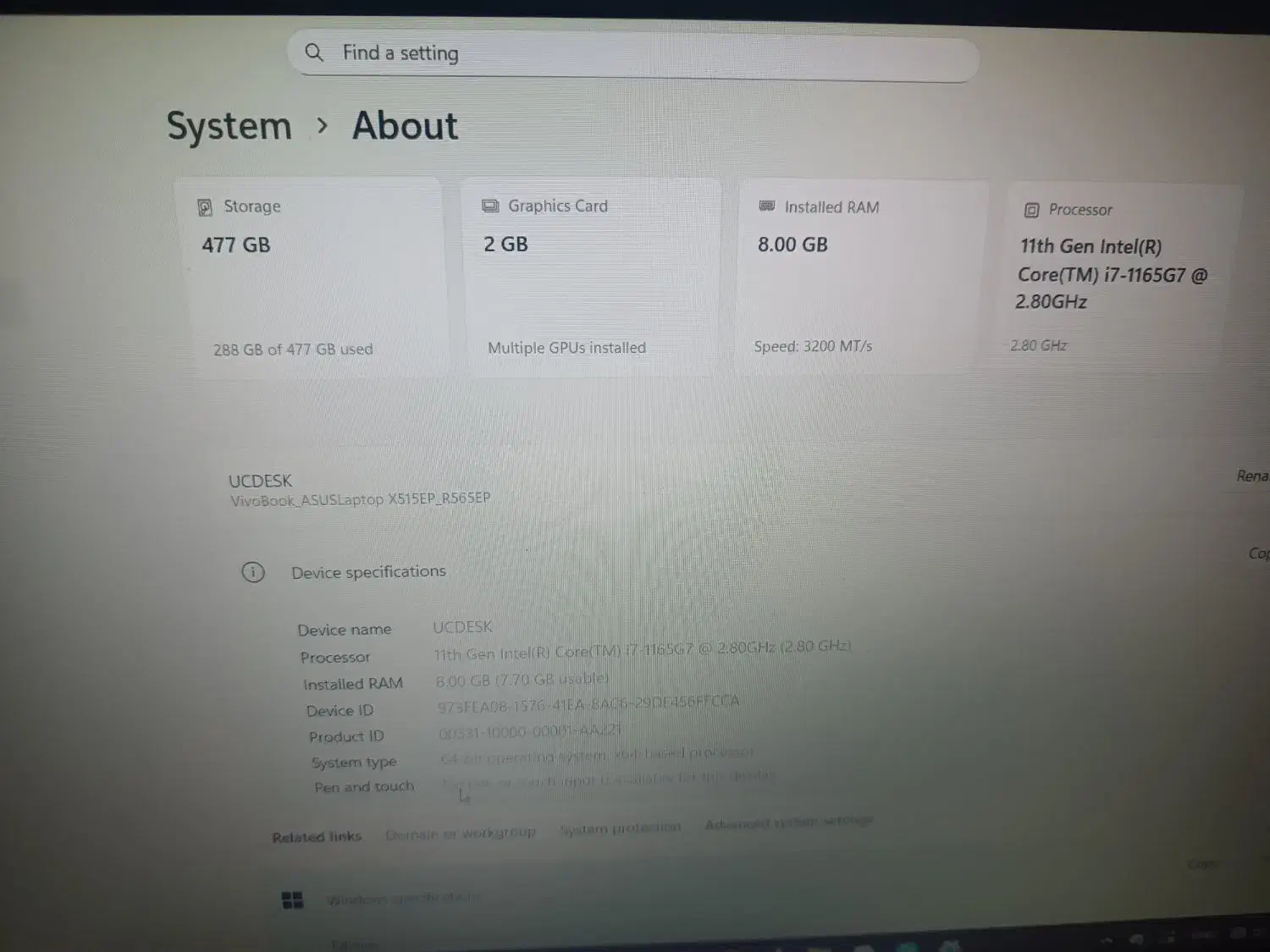 لپتاپ asus x 515|رایانه همراه|ساوه, |دیوار